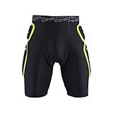 O'NEAL | Protektoren-Hose | Motocross Enduro Motorrad | Beständiger High-Density Eva Schaum, Integrierte Belüftungspads, elastischer Taillenbereich | Trail Short | Erwachsene | Schwarz Lime | Größe L