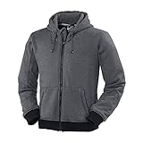 HIGHWAY 1 Motorrad Sweat Hoodie, Motorradjacke Herren mit Protektoren an Schultern & Ellenbogen, Sicherheitsnähte an Sturzpositionen, Motorradpullover mit Verbindungsreißverschluss, Grau, Größe 54