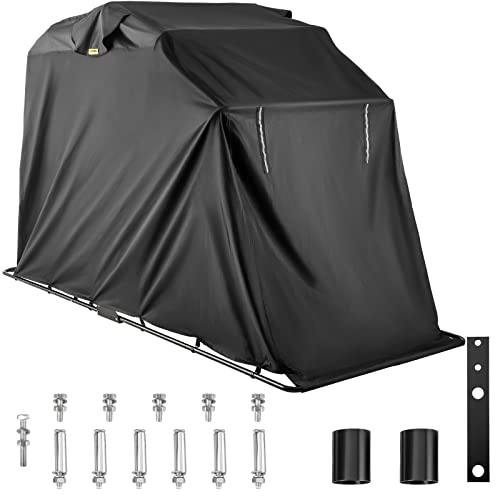 VEVOR Motorradgarage 270 x 105 x 155cm, Motorrad Garage 50, Schutzplane XL Farbe Schwarz NEU