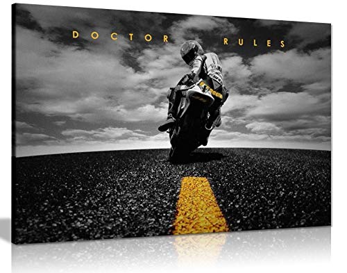 Valentino Rossi Leinwandkopie, Yamaha MotoGP, großes Poster, 76,2 x 50,8 cm, A1